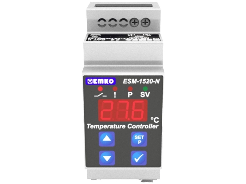 Emko ESM-1520-N.2.11.0.2/01.00/2.0.0.0 2-punkts og PID-regulator temperaturregulator Pt100 -50 til +400 °C relæ 5 A (L x B x H) 61,2 x 35 x 90 mm