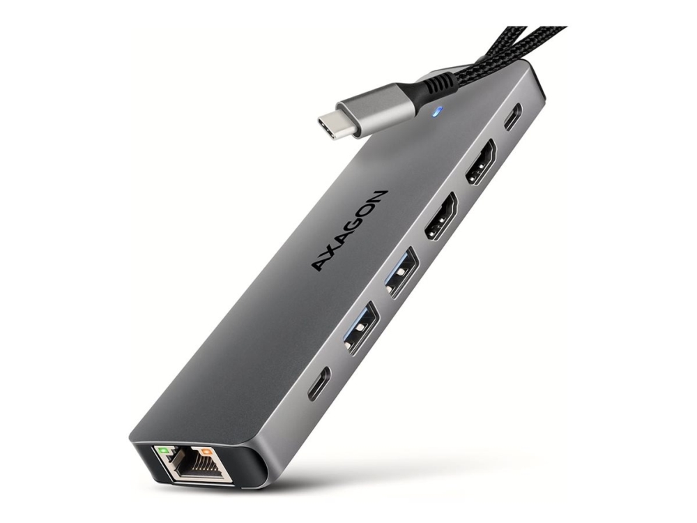 Axagon Hmc-7Hx2 Usb-Hub, 2X Usb-A, 1X Usb-C