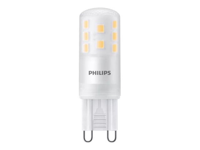 Philips LED - LED-lyspære - form: kapsel - matteret finish - G9 - 3.7 W (tilsvarende 40 W) - klasse E - varmt hvidt lys - 2700 K (pakke med 2)
