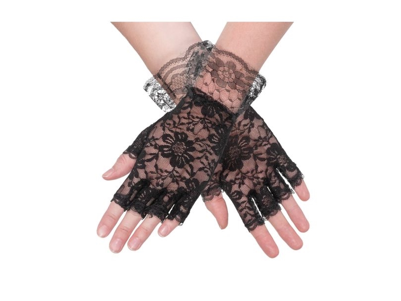 Sorte Fingerløse Blonde Hansker