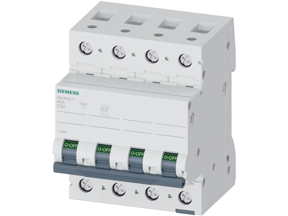 Automatsikring C 32A 3P+N 10Ka 5Sl4632-7