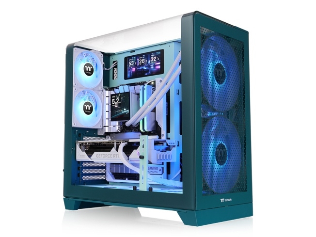 Thermaltake View 390 Air, Midi Tower, Pc, Blau, Mini-Itx, Micro Atx, Atx, Spcc, Gehärtetes Glas, Multi