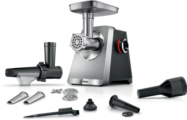 Bosch Serie 8 Mfws835m, 2500 W, Schwarz, Edelstahl, Silber, 8 Mm, 4.5 Mm, 3 Mm, 4,5 Kg/Min, 1 M, Kunststoff, Aluminium, Edelstahl