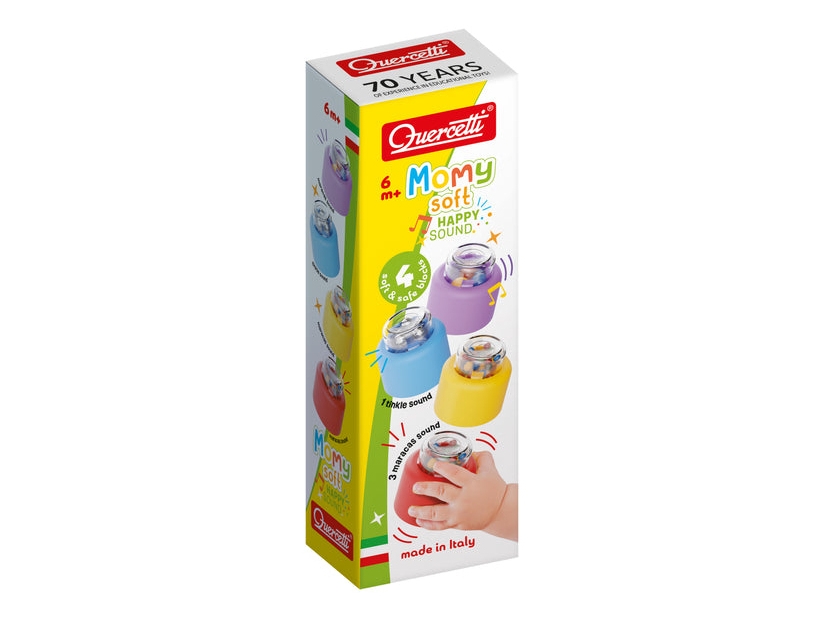 Quercetti Byggeklodser m. Lyd - 4 stk. - Momy Soft - 04144