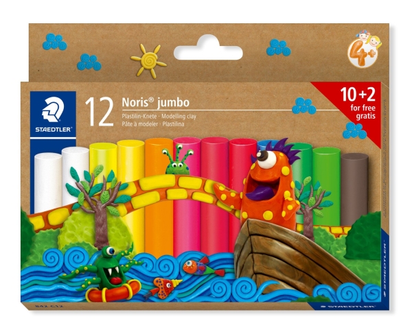 Staedtler 842 C12, Modellierton, Mehrfarbig, Kind, 12 Stück(E), Junge/Mädchen, 12 Farben