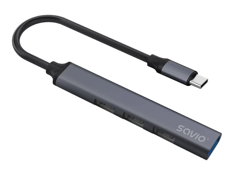 Savio Ak-71 - Hub - Usb-C - 1 X Usb 3.1 Gen 1 + 3 X Usb 2.0 - Desktop