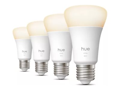 Philips A60 - Smarte Lampe E27 - 800 (4Er-Pack), Bluetooth/Zigbee, Led, E27, A19, Warmweiß, Kaltweiße, 2700 K