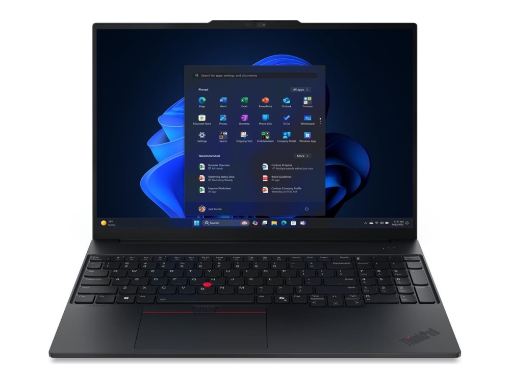 Lenovo ThinkPad E16 Gen 4 21Y4 - Copilot+ PC - AMD Ryzen AI 7 - 345 / op til 4.6 GHz - Win 11 Pro - Radeon 840M - 16 GB RAM - 512 GB SSD TCG Opal Encryption 2, NVMe - 16 IPS 1920 x 1200 - Gigabit Ethernet - Wi-Fi 7, Bluetooth - sort - kbd: nordisk (dansk/finsk/norsk/svensk) - med 3 års Lenovo Courier/Carry-in, CO2-kompensation 200 kg (3. generation)