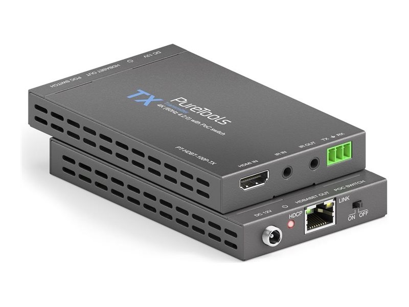 Puretools - Projektor Kompatibler Hdbaset-Sender, 4K (60Hz 4:2:0) Mit Poc Switch