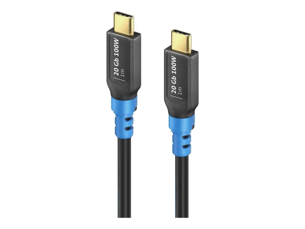 Purelink Fi-U400-010-Pck, 1 M, Usb C, Usb C, Usb4 Gen 2X2, 20 Gbit/S, Schwarz, Blau