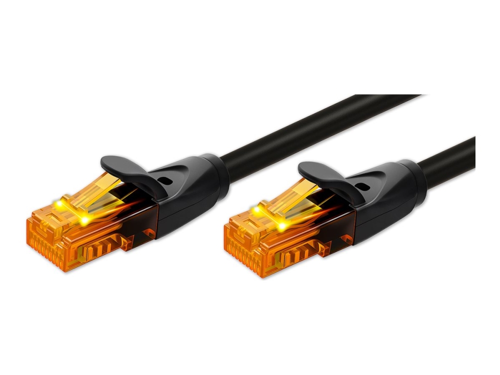 Qoltec Utp-Patchkabel | Cat6 | 2 X Rj-45 | Hochgeschwindigkeit 1Gbps | Vergoldete Kontakte | 10M | Schwarz
