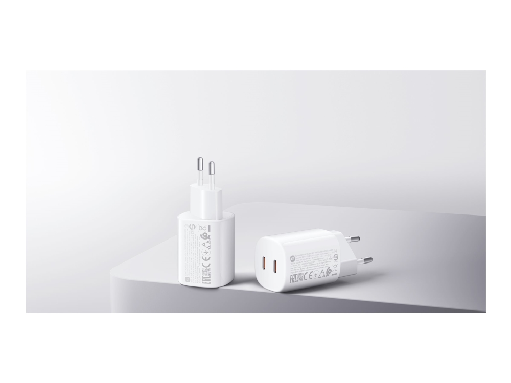 Xiaomi Nano - Strømforsyningsadapter - 45 Watt - 4.1 A - Turbo Charge, Fast Charge, Qc 3.0, Pd 3.0, Qc 2.0, Pd/Pps - 2 Output-Stikforbindelser (Usb-C