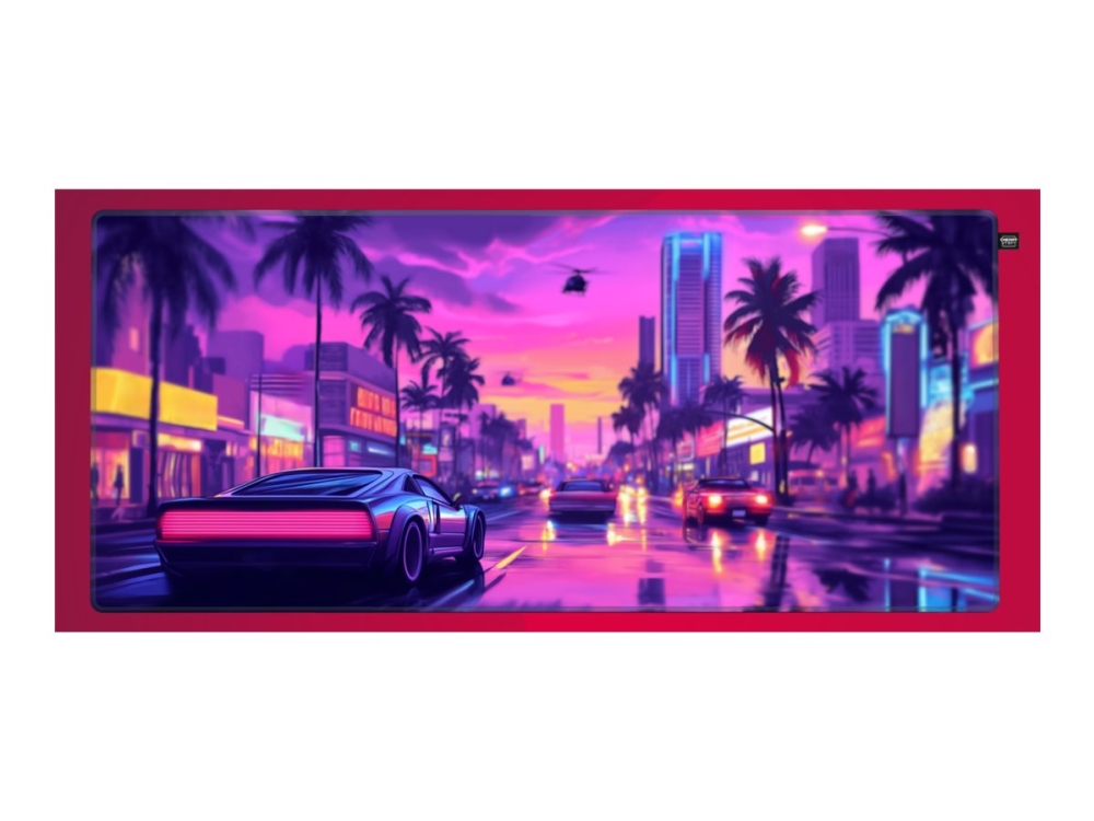 Cherry Xtrfy Gp5 Miami, Mehrfarbig, Abbildung, Tuch, Gummi, Anti-Rutsch-Basis, Gaming-Mauspad