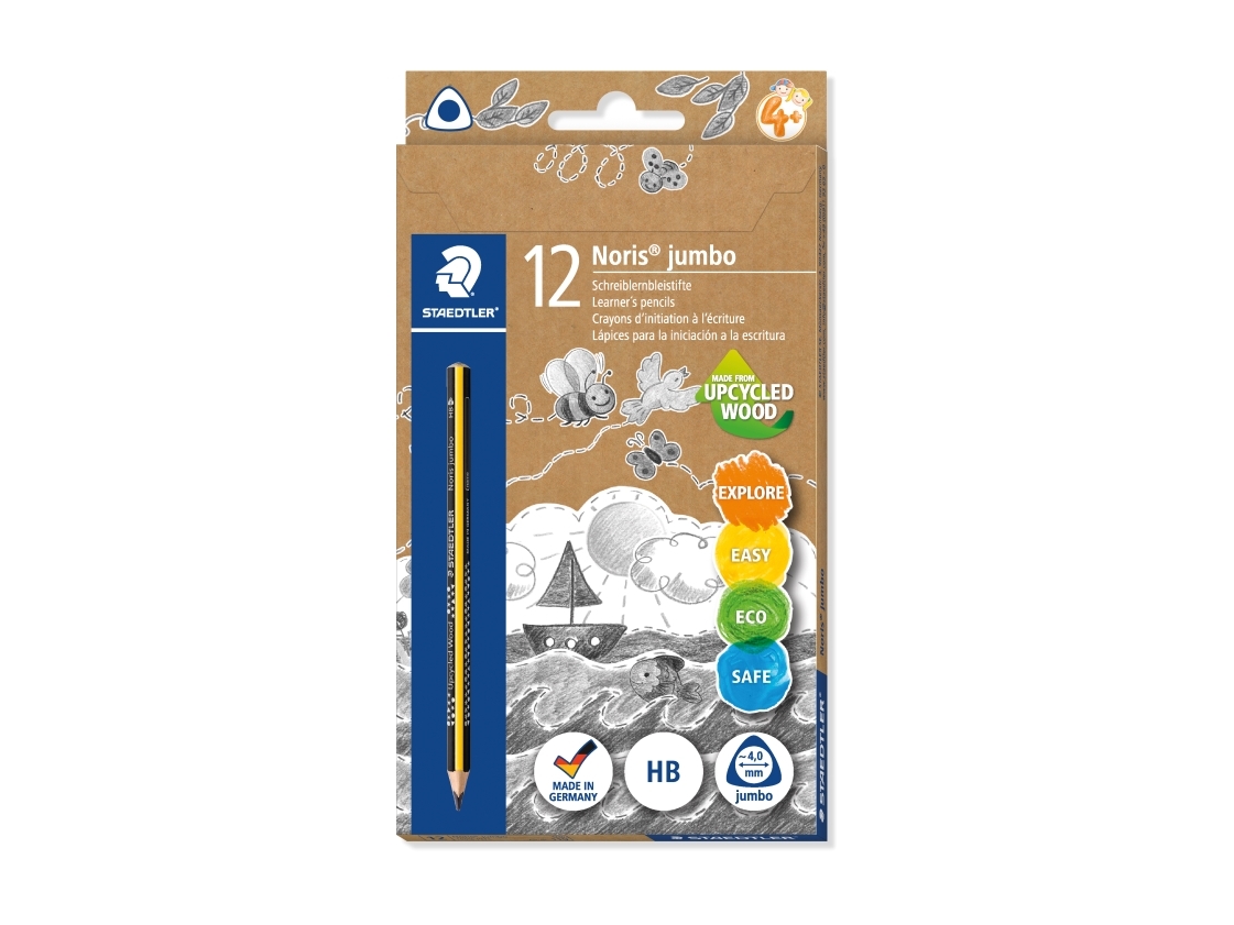 Blyant, Staedtler Noris Jumbo Learners Pencil, HB, pakke a 12 stk