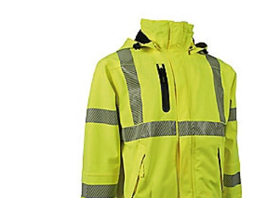 Lyngsøe Stretch-Regenjacke L - Hi-Vis Gelb Atmungsaktive Regenjacke In Stretch-Qualität