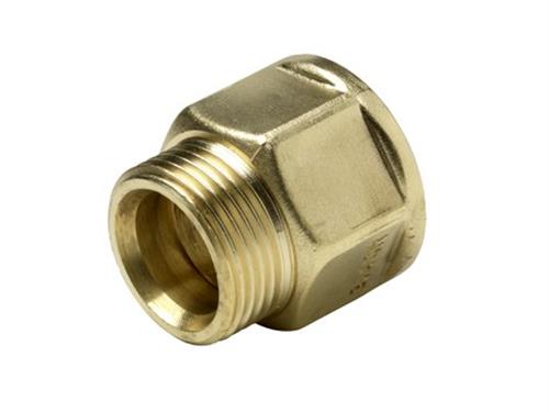 Wavin messing spidsmuffe, 3/4" x 1/2"