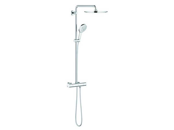 Grohe Rainshower 310 brs syst - Med term. til vægmont., Silverflexbrs sl 1.750 mm. 27966001