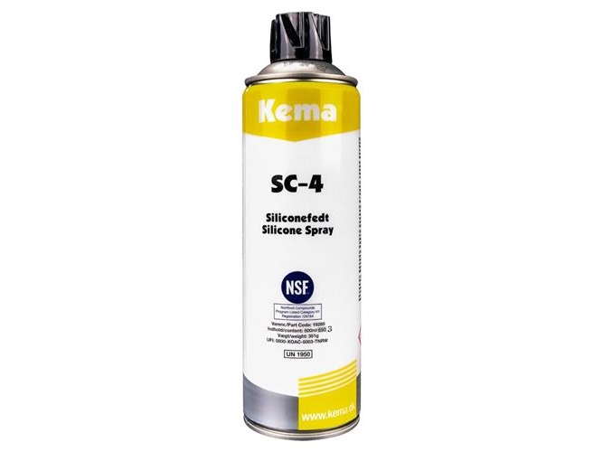 Kema Siliconespray 500 ml SC-4 Eksklusiv afgift. UN 1950 Aerosoler, Brandfarlige 2.1