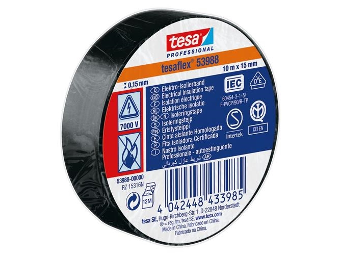 TESA tesaflex 53988, IEC 60454-3-1, 10 m, 15 mm, 0,15 mm