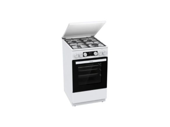 Gorenje GK5C42WF-B | Spis | Häll gas | Ugn elektrisk | Vit | Bredd 50 cm | Grill | Djup 59,4 cm | 70 L