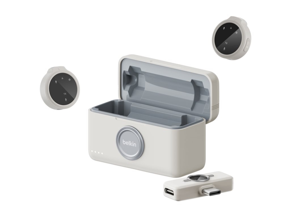 Belkin Stage Dual Kabelloses Mikrofon + Ladecase Cta003hqsa