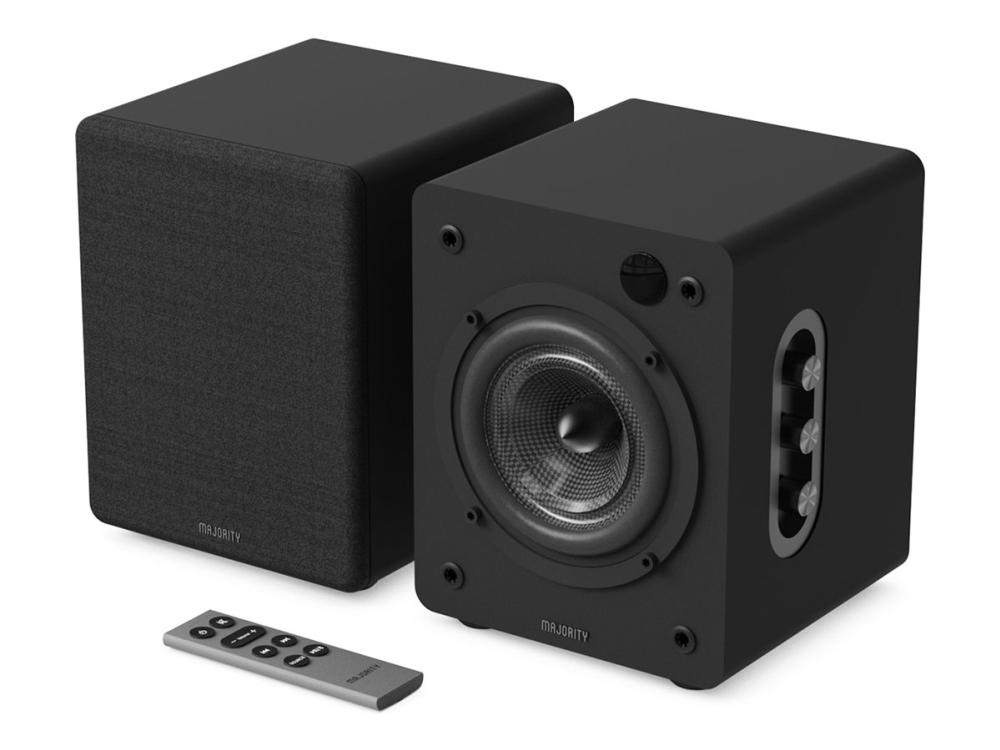 Majority D50X - Højttalere - boghylde - trådløs - Bluetooth - 60 watt - sort