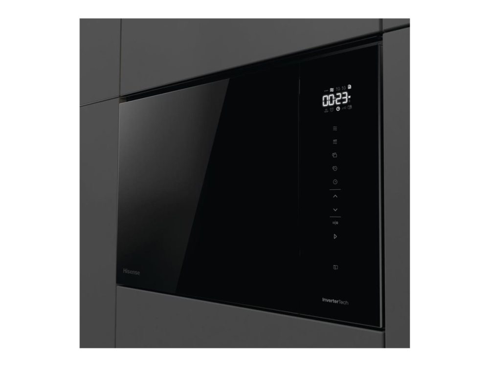 Hisense BIM325GI63DBGUK - Mikrobølgeovn med grill - til indbygning - 25 liter - 900 W - sort