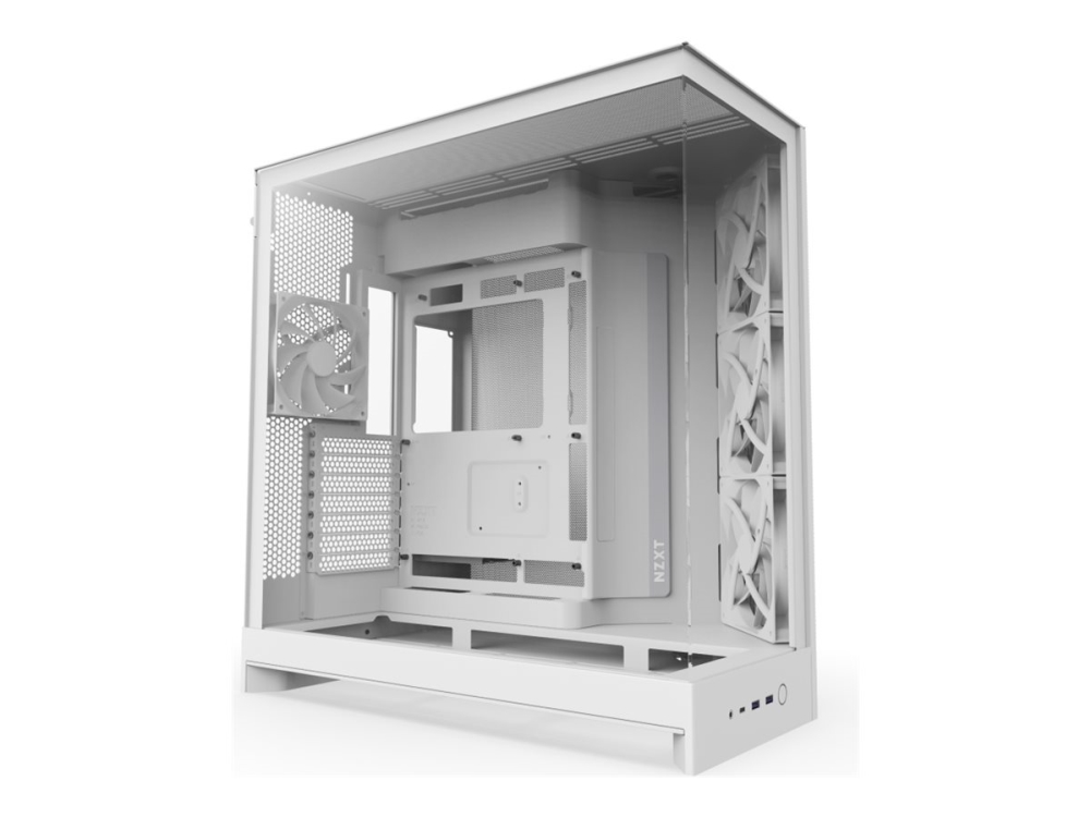 Nzxt H9 Flow, Midi Tower, Pc, Weiß, Atx, Eatx, Micro Atx, Mini-Itx, Netz, Sgcc, Gehärtetes Glas, Gaming
