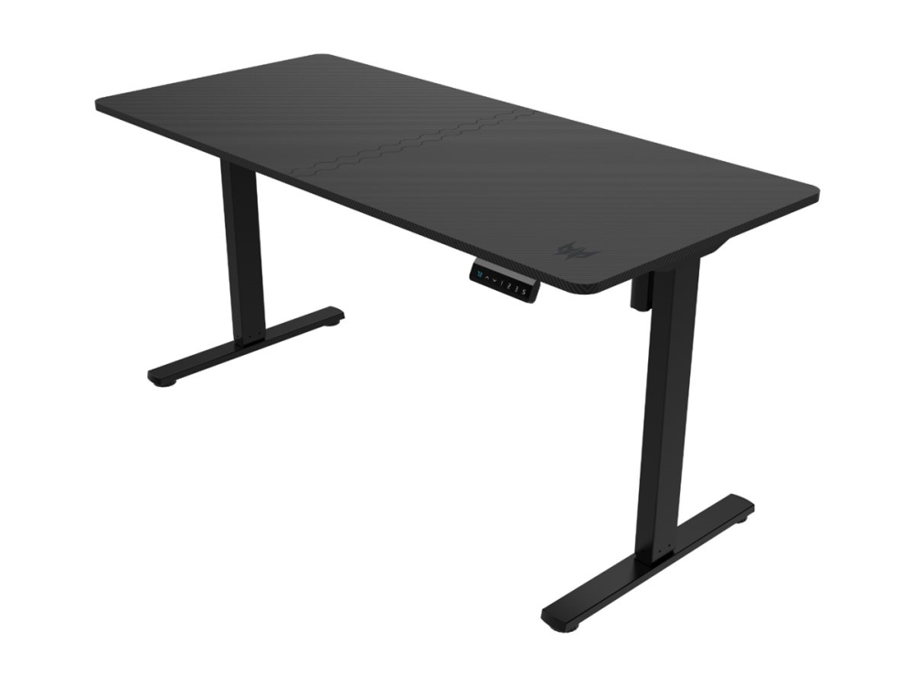 Acer Predator Pgd332 - Skrivebord - Rektangulær Med Kontureret Side - Elektrisk Højdejustering - Jern - Sort