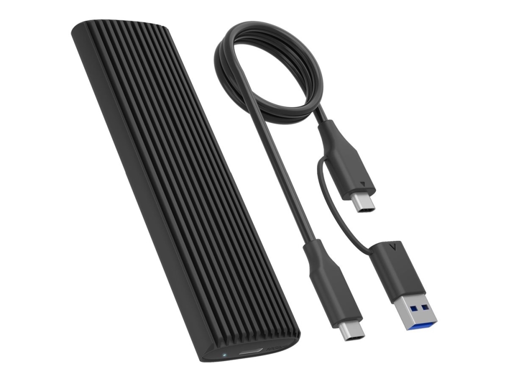 Icy Box Ib-1808Mct-Cu31, Type-C /A Usb 3.2 Gen 2 Zu Nvme/Sata M.2 2230/2242/2260/2280 Ssd Gehäuse, Werkzeuglos, Schwarz, Ssd-Gehäuse, M.2, Pci Expres