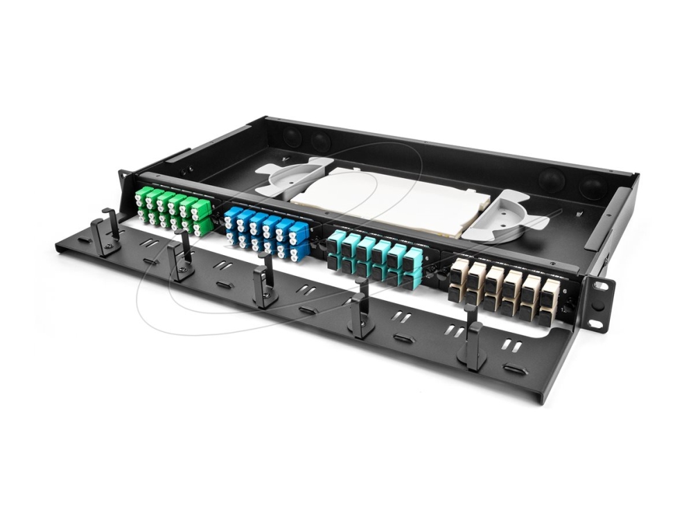 Delock Lwl Adapter Panel Sc Simplex Upc 12 Port Blau, Sc/Sc, Schwarz, Blau, Einzelmodus, Metall, Kunststoff, 35 Mm, 109 Mm