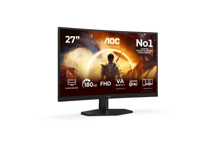 Aoc G4 27" Ips Fhd 180 Hz, 68,6 Cm (27"), 1920 X 1080 Pixel, Full Hd, Lcd, 4 Ms, Schwarz, Rot
