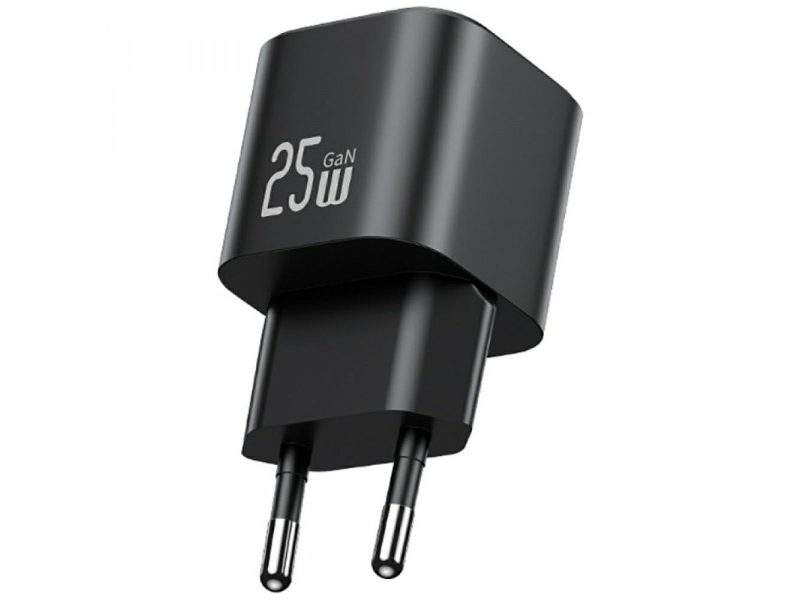 Usams Jc Series Cc289 25W Gan Netz-Ladegerät Mini Fast Charger Usb-C Schwarz