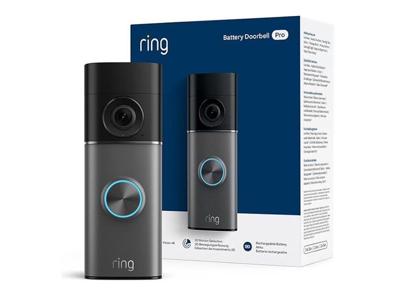 Ring Battery Video Doorbell Pro (newest generation) Silver, Black