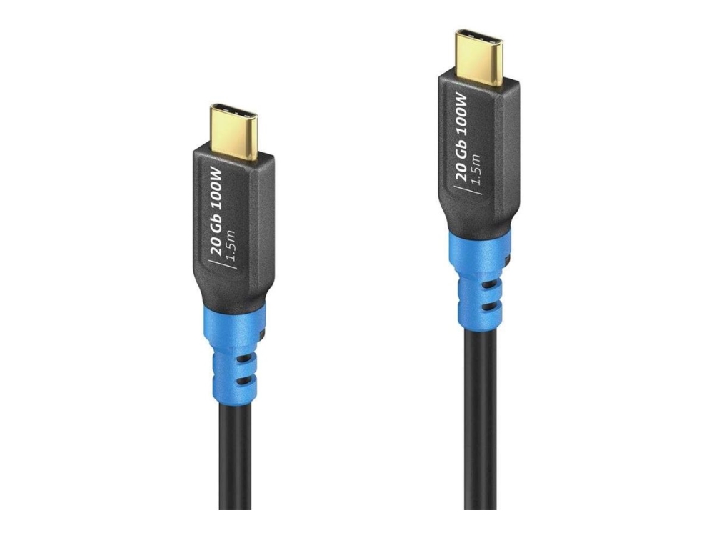 Purelink Fi-U400-015, 1,5 M, Usb C, Usb C, Usb4 Gen 2X2, 20 Gbit/S, Schwarz, Blau