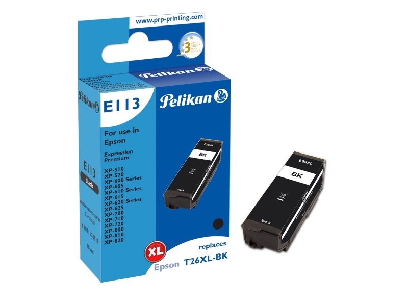 Pelikan E113, Kompatibel, Sort, Epson, Expression Premium Xp-510, Expression Series Xp-520, Expression Series Xp-600 Series, Expression..., 1 Stk, Hø