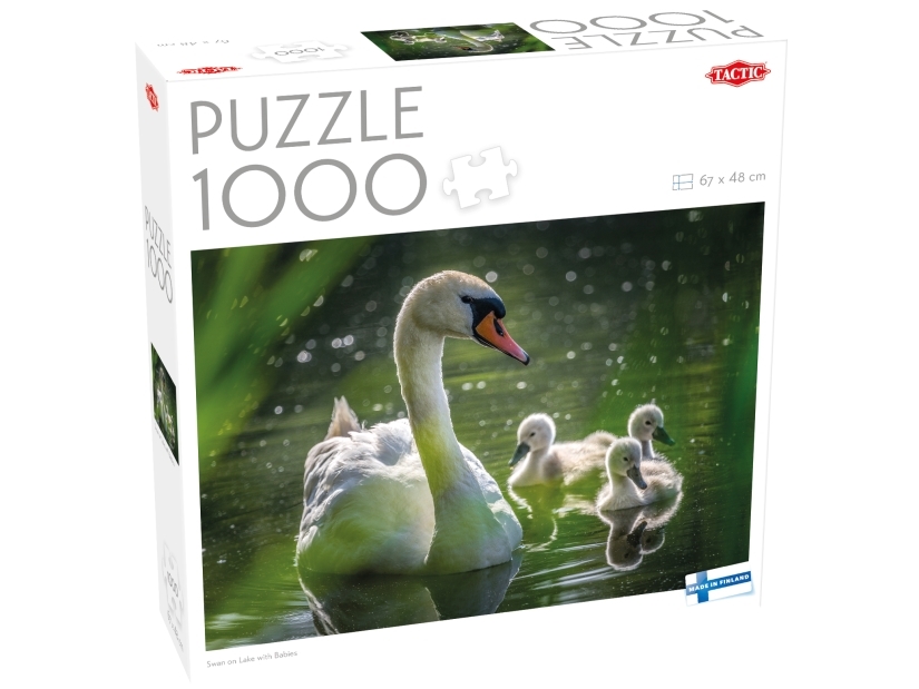 Tactic Puzzle Lovers Swan On Lake With Babies 1000 Pcs Puzzle, 1000 Stück(E), Tiere
