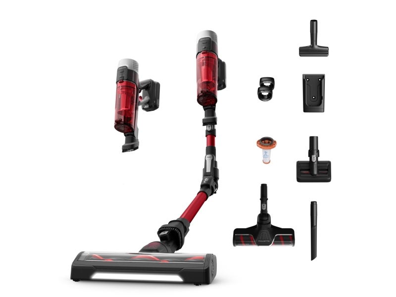 Rowenta X-Force Flex 9.60 Rh2099wo, 2-In-1-Stabstaubsauger, Beutellos, Schwarz, Rot, 0,44 L, Rechteckig, Trocken