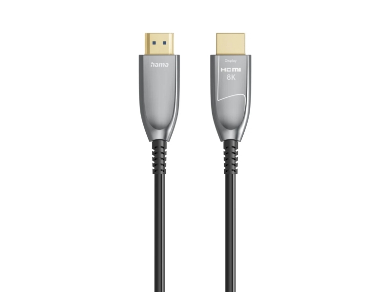 Hama 00202035, 10 M, Hdmi Type A (Standard), Hdmi Type A (Standard), 3D, 48 Gbit/Sek., Sort, Grå, Sølv