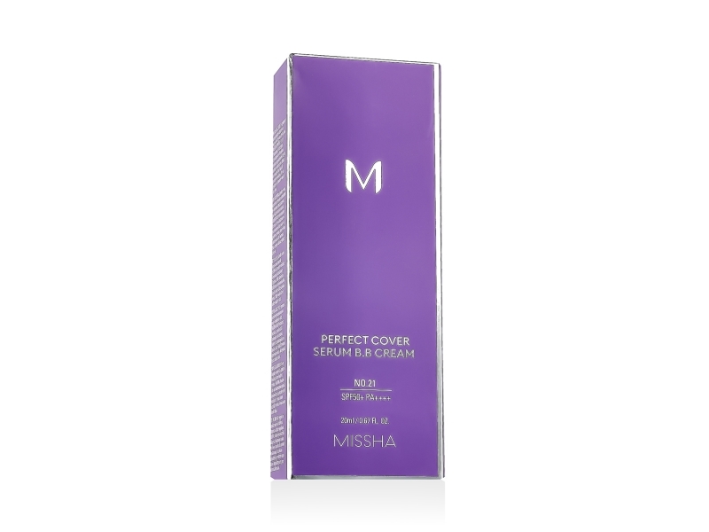 Missha M Perfect Cover Serum B.B. Cream Spf 50+ Pa++++ (No.21 Light Beige) 20 Ml