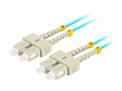 Lanberg - Patchkabel - Sc/Upc Multimode (Stecker) Auf Sc/Upc Multimode (Stecker) - 2 M. - 3 Mm - Glasfaser - Duplex - 50 / 125 My - Om3 - Halogenfrei
