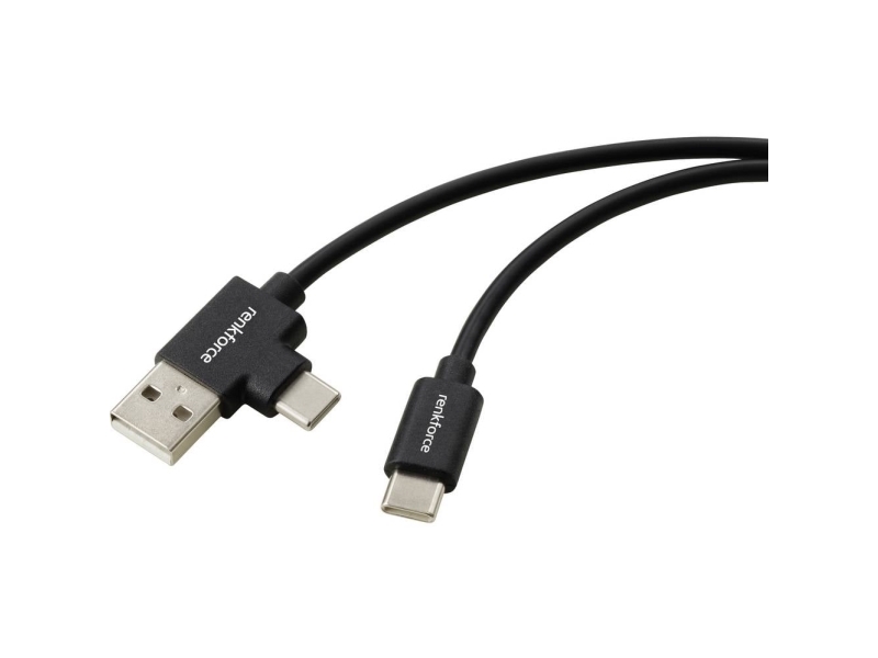 Renkforce Usb-Kabel Usb 2.0 Usb-C Stik, Usb-A-Hanstik 2.00 M Sort Rf-7116122