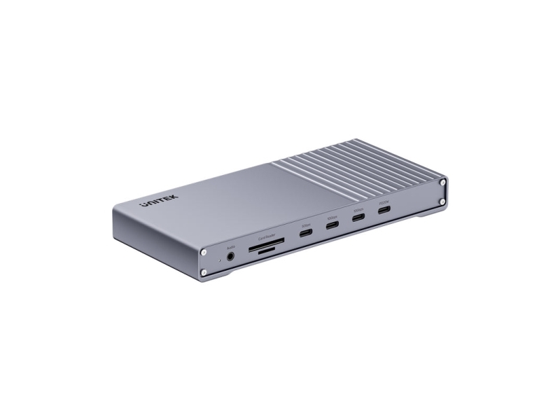 Unitek D1117agy01-Eu, Verkabelt & Kabellos, Usb4, 85 W, 3,5 Mm, 25000 Mbit/S, Grau