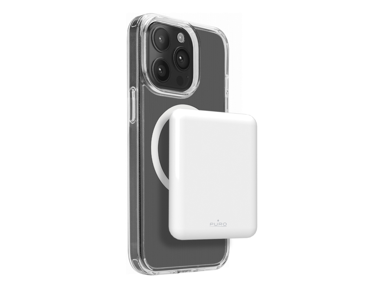 Puro Power Mag, 5000 Mah, Kabelloses Aufladen, Weiß