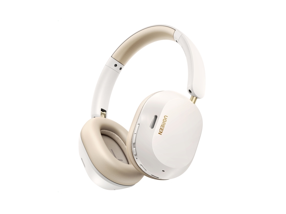 Ugreen Kopfhörer Hitune Max 5C Drahtloser Kopfhörer, Hybrid Anc, Bluetooth 5.4 (Weiß), True Wireless Stereo (Tws), Anrufe/Musik/Sport/Alltag, Kopfhör