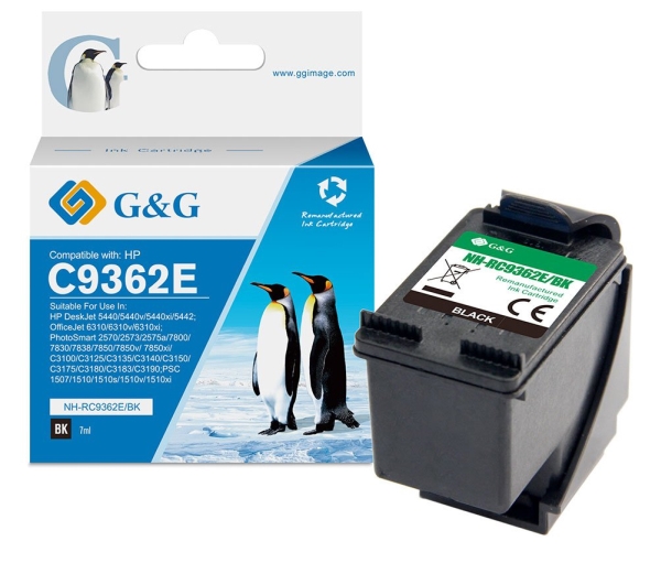 G&G Kompatibel Mit Hp 336/ C9362ee Xl-Druckerpatrone Schwarz, Schwarz, 10 Ml, 1 Stück(E), 360 Seiten, Einzelpackung