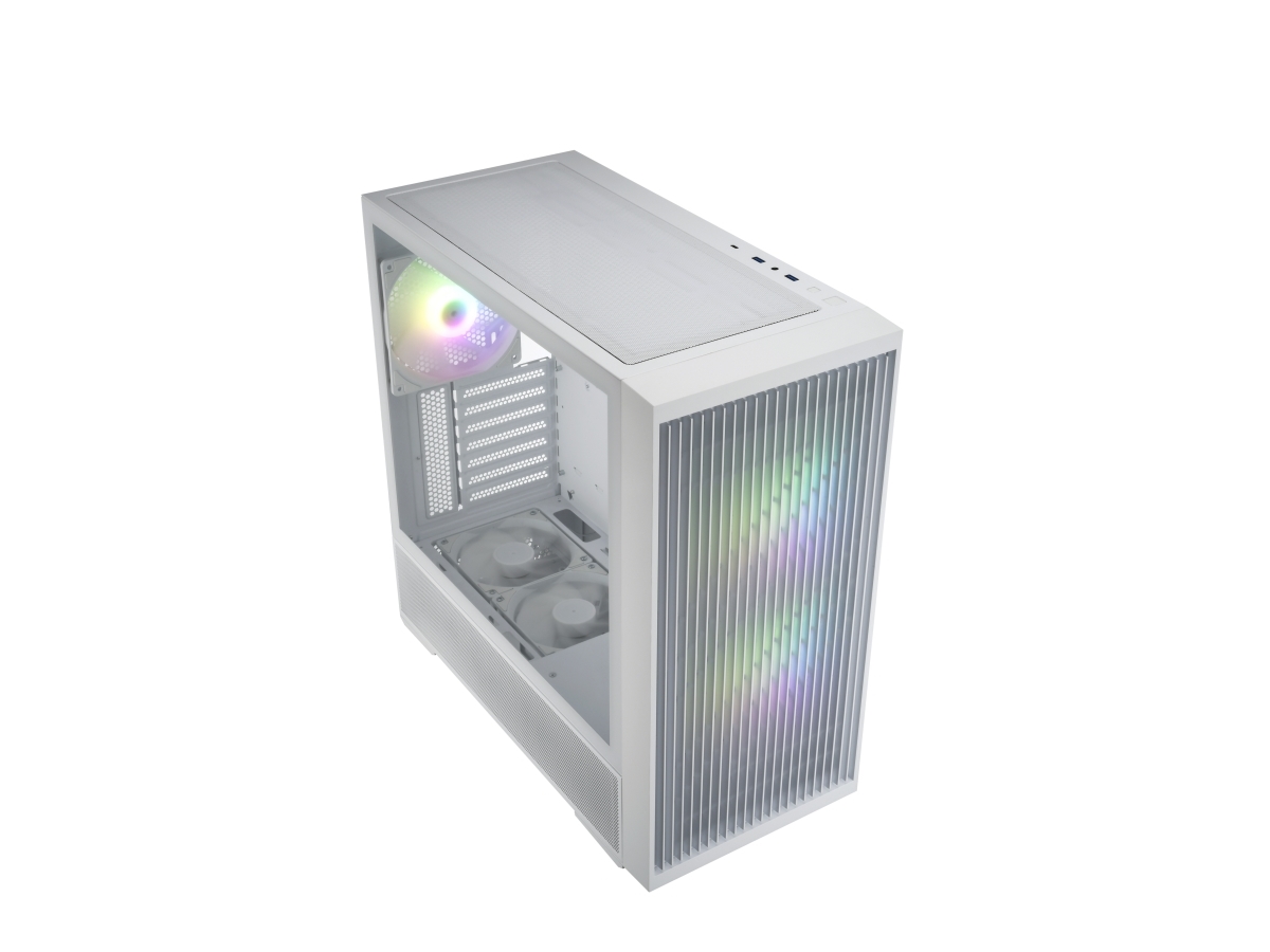 Fsp M330-Wa Gehäuse Midi Tower Mitx, Matx, Atx Weiß Argb, Midi Tower, Pc, Schwarz, Atx, Micro Atx, Mini-Itx, Heimbüro, Multi
