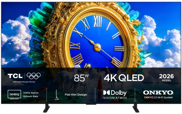 Tcl A400 85A400, 2,16 M (85"), 3840 X 2160 Pixel, Qled, Smart-Tv, Wlan, Schwarz