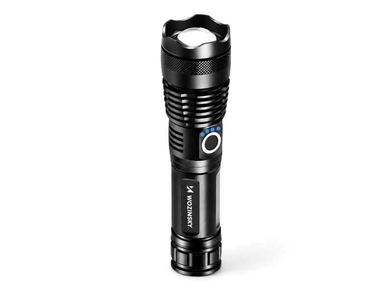 Wozinsky Wlt-15W 15W 1500Lm Cree Ip65 Taktische Taschenlampe Mit Verstellbarem Abstrahlwinkel - Schwarz