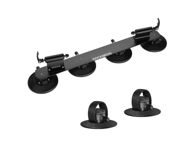 RockBros tagbagage/bagageholder XP1002 med sugekopper til 2 cykler - sort